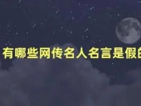 有哪些网传名人名言是假的