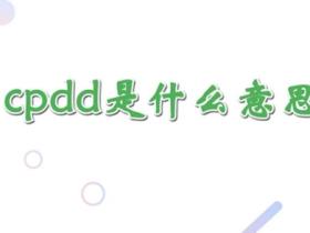 cpdd是什么意思
