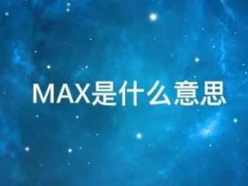 max什么意思