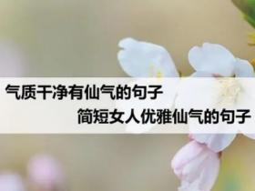 形容女人气质优雅漂亮的句子