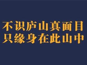 不识庐山真面目只缘身在此山中的意思